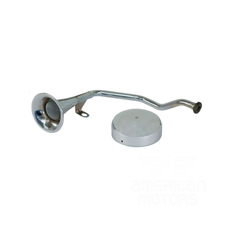 KLAKSON OLD STYLE TRUMPET 12V CHROMOWANY