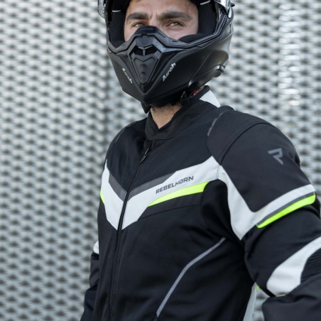 Kurtka tekstylna Rebelhorn Flux black & ice & flo yellow