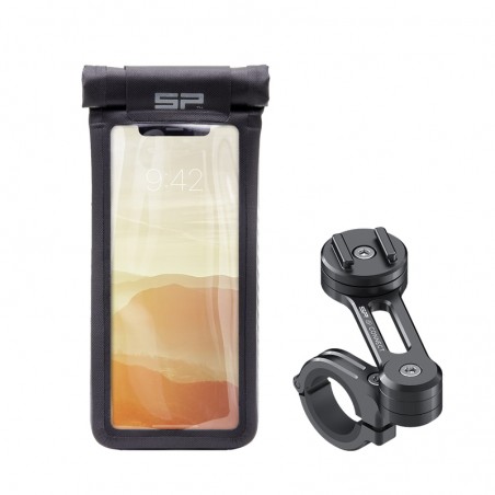 ZESTAW NA KIEROWNICĘ MOTOCYKLA UNIWERSALNY Z POKROWCEM SP CONNECT MOTO BUNDLE CASE BLACK