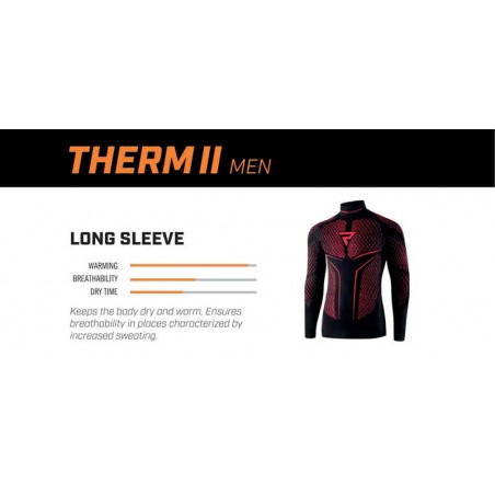 KOSZULKA TERMOAKTYWNA Z DŁUGIM RĘKAWEM REBELHORN THERM II BLACK/RED