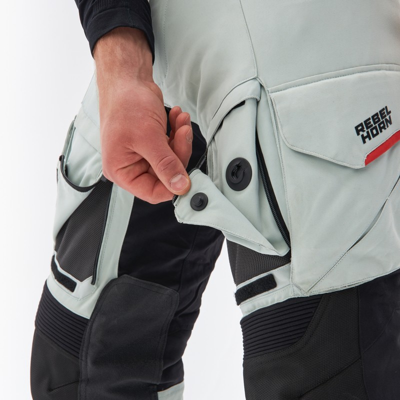 SPODNIE TEKSTYLNE REBELHORN RANGE GREY/BLACK/RED