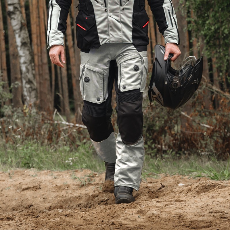SPODNIE TEKSTYLNE REBELHORN RANGE GREY/BLACK/RED