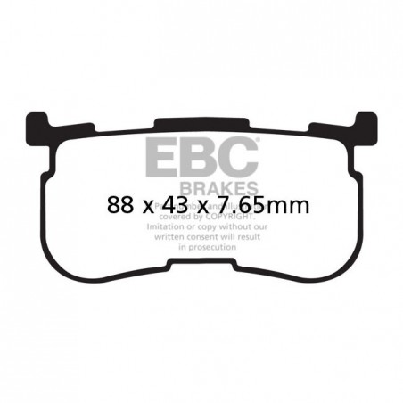 Klocki hamulcowe EBC FA641/4V V-Pad półmetaliczne tylne Harley-Davidson Tri Glide Freewheeler