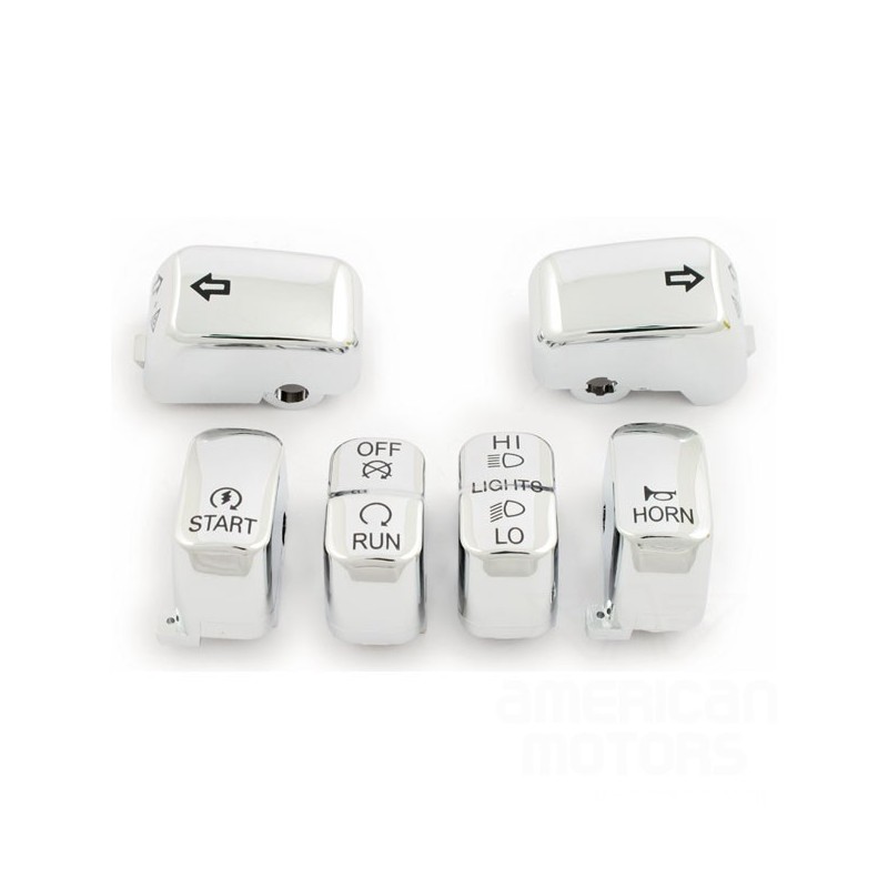HANDLEBAR SWITCH CAP KIT, CHROME