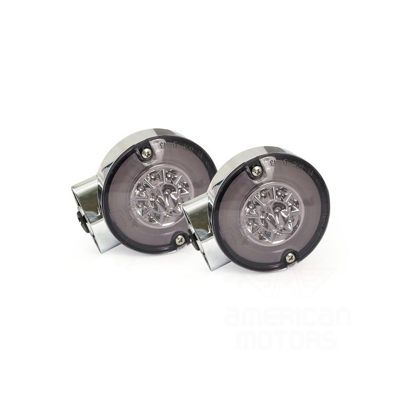 LAMPY TYLNE Z KIERUNKOWSKAZAMI LED RINGERS CHROMOWANE